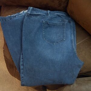 Blue Denim Jeans stretch flared